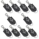 10 Chaveiros Maçonaria Kit Maçom Couro Metais Inox
