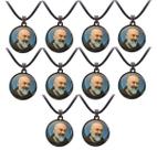 10 Colar Padre Pio Escapulario Lembrancinha Barato