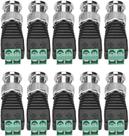 10 Conector Adaptador Bnc Borne macho Para Cftv