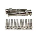 10 Conector BNC Macho com Mola e Parafuso Plug CFTV Cabo - Kit System Security Force