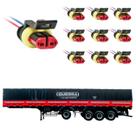 10 Conector Chicote Lanterna LED Lateral Guerra 2 vias