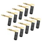 10 Conector Plug P10 estereo 90 graus Profissional Metal