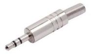 10 Conector Plug P2 Estéreo Mxt Niquel Mola 3,5mm Para Cabo
