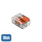 10 Conectores Automáticos Até 6,0MM 2 Polos 41A 221-612 - Wago