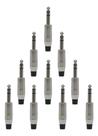 10 Conectores Plug P10 Stereo Ninja Metal Sa2x Santo Angelo