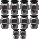 10 Conexão Pneumática Engate Rápido Reta Rosca 1/8 Tubo 6mm