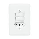10 Conjunto 2 Interruptor Paralelo 6A 1 tomada 3p 10A Ilumi