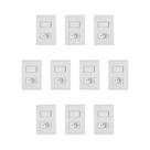10 Conjunto Interruptor Simples Tomada Branco Liz Tramontina