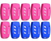 10 Controle Portão Eletronic Alarme 433,92mhz Code Learn com Clip de Fixação Garen Ppa Rcg Seg Rosa Azul
