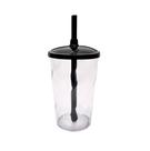 10 Copo Twister 500ml completo tampa preta