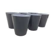 10 Copos Bicolores Cozinha Suco Conjunto de Copos Preto com Branco