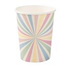 10 Copos de Papel Listras Candy Color 270 ml Silver Festas - Inspire sua Festa Loja