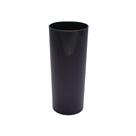 10 Copos Long Drink Acrílico Sólida Preto 330ml Festas