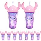 10 Copos Orelhas Angel Stitch Aniversário Infantil Lembrança