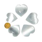 10 Coração Selenita Pedra Natural Polido 3,5 a 4 cm Tipo A