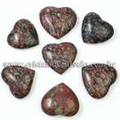10 Corações de Pedra Unakita Brasileira Natural de 4,7 a 6,5 cm - ATACADO
