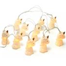 10 Cordão Fio De Luz Luminária C/ 10 Led Unicórnio Decoração