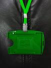 10 Cordões + 10 Protetores de Crachá Verde Bandeira