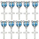 10 Crucifixos + 10 Entremeios Nossa Senhora da Graças Niquel