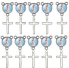 10 Crucifixos + 10 Entremeios Nossa Senhora de Fatima Niquel