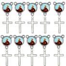 10 Crucifixos + 10 Entremeios São Francisco Niquel Resinado