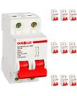 10 Disjuntor Bipolar 63 Amperes Curva C Ourolux