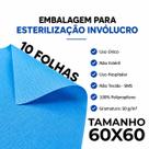 10 Embalagem Sms 60x60 50 Gramas Involucro P/Esterilização