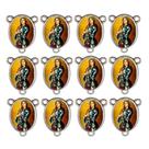 10 Entremeio Pomba Divino Espirito Oval para Montagem Terços