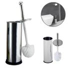 10 Escovas Sanitárias Suporte Aço Inox Limpeza Vaso Privada