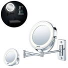 10 Espelhos Banheiro Articulado Com Ampliação 5x Luz Led 360