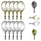 10 Espelhos de Mão Oval Princesas 17cm Para Maquiagem