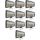 10 Farol de milha LED 252W quadrado LE-6728 p/ picape trator caminhão