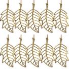 10 Folhas Douradas Pingentes para Árvore de Natal 9cm 10 Folhas Douradas Pingentes para Árvore de Natal 9cm