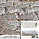 10 Forma 3d Tijolo Rockfaces Traverte 29x10cm ABS 2mm Molde 3d Para Cimento/gesso 3d 314