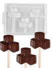 10 Formas Simples P/ Pirulito Chocolate Cubo Infantil Letra