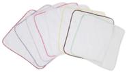 10 Fralda De Boca Quadriculada Lisa 33x33cm Com Crochê