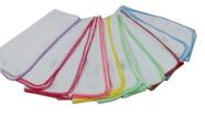 10 Fralda De Pano Grande Lisa 70x70cm Com Crochê