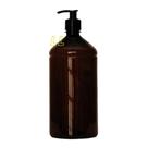 10 Frasco Pet Ambar 1 litro Sabonete Alcool Gel Válvula Pump
