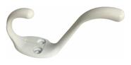 10 Gancho Cabide Grande Duplo P/ Para Parede Cor Branco 9 Cm