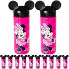 10 Garrafinhas Minnie Rosa para Festa Infantil Decoração
