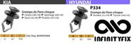 10 Grampo do Para-choque - Kia Cerato - Sportage - Soul - Picanto - Hyundai - Tucson - Sonata - P334