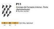 10 Grampos Presilhas Forro Porta Dianteira Kombi 90 Até 2000-P11
