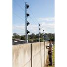 10 Hastes Cerca Elétrica 75cm c/ 4 Isoladores W Resistente