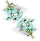 10 hastes copo de leite silicone flor permanente - verde