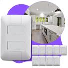 10 Interruptor (apagador) Duplo Simples Tramontina aria branco 6a 250v