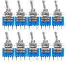 10 INTERRUPTOR ON OFF ON 3 PINOS MTS-103 ac 125v/6a 250v/3a