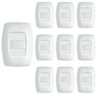 10 Interruptor Simples Fame Elegance Com Placa 4X2 Branco