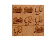 10 Jogo Da Velha Barbie Mdf Decoração 10cm X 10cm Ken