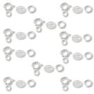 10 Kit Fecho Boia Timbre Placa 925 Argola Aberta Montagem Prata 925