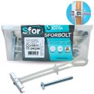 10 Kits Fixação Bucha Sforbolt 3/16 Drywall C/ Caixa 20pçs